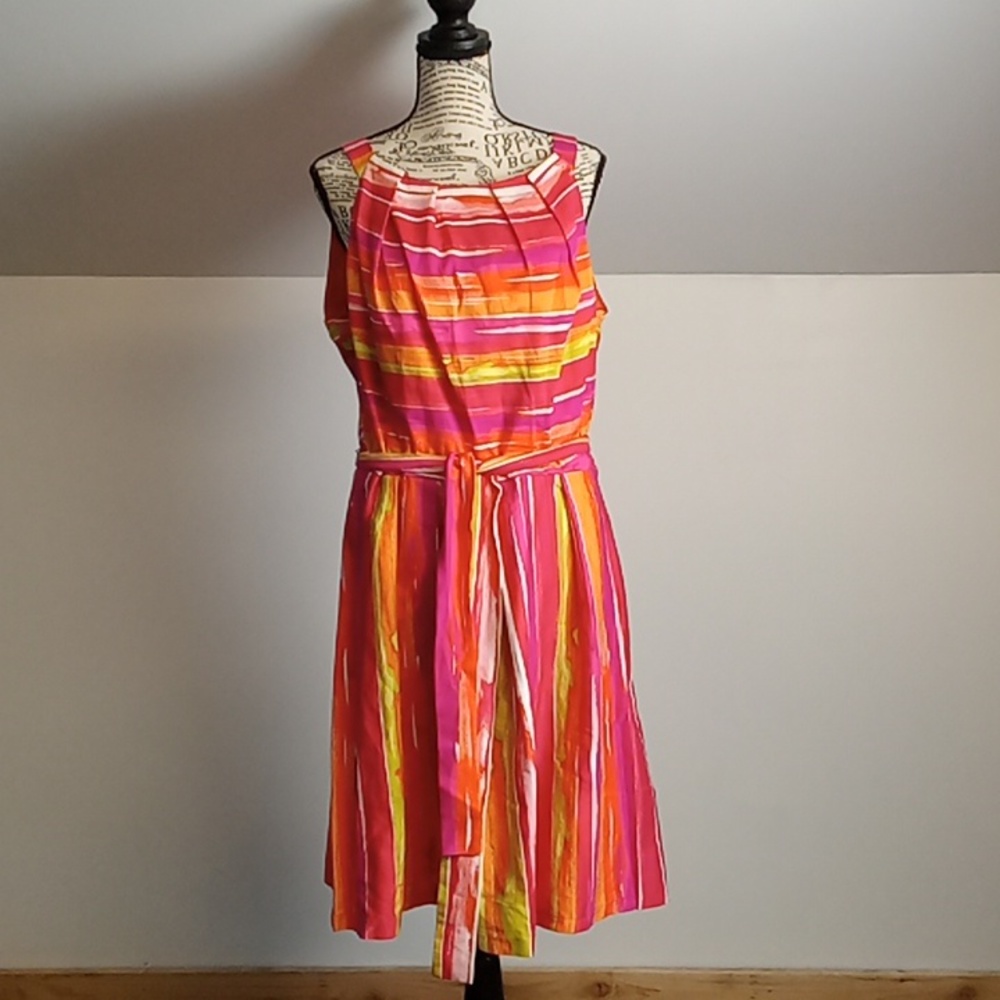 Multi color Dress sleeveless spring summer dress 14
